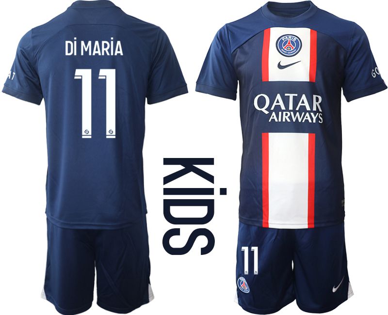 Youth 2022-2023 Club Paris St German home blue #11 Soccer Jersey